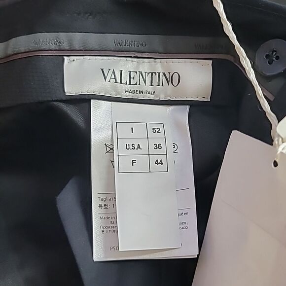 VALENTINO Cotton Straight Leg Pleated Cotton Trousers - Picture 9 of 11